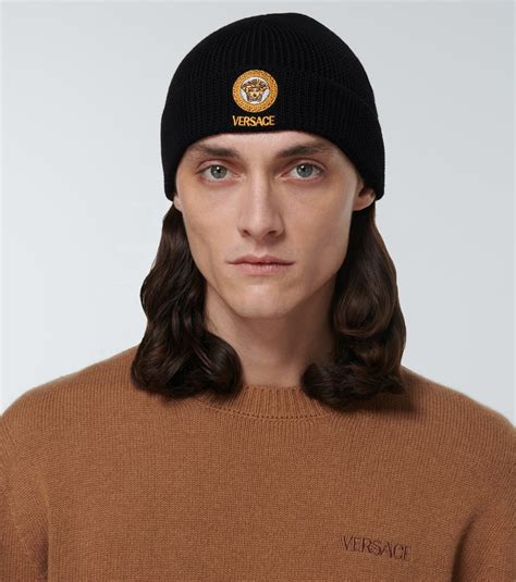 versace red wool hat|Versace beanies for men.